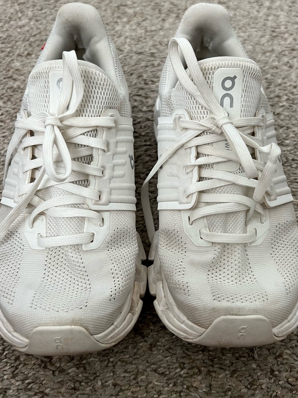 ON Cloudrunning Women’s White Mesh Lace-Up Sneakers Size 8 - Picture 8 of 12